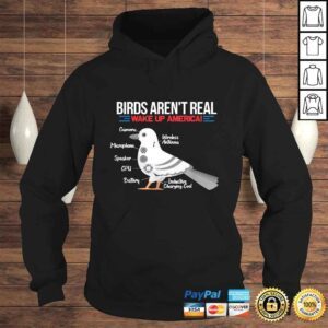 Hoodie Birds Arent Real Funny Government Conspiracy Bird Watching Tee TShirt