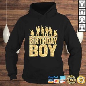 Hoodie Birthday Boy Army Party Military Party Supplies Camo Gift TShirt