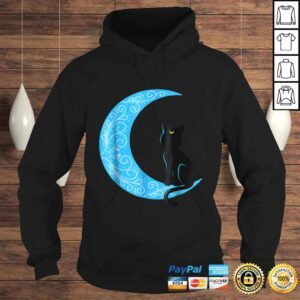 Hoodie Black Cat Crescent Moon Sailor Mom VNeck TShirt