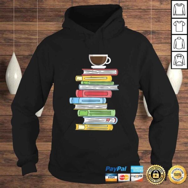 Books & Coffee - Reading Literature Education TShirt - Image 4