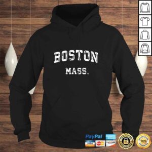 Hoodie Boston Massachusetts MA Shirt Vintage Athletic Sports Tee