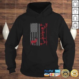 Hoodie Bow Hunter American Flag Buckwear Buck Silhouette Hunt Art Pullover Hoodie