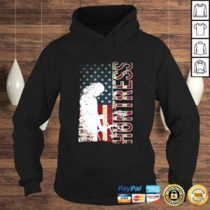 Hoodie Bowhunting Gift for Women Huntress USA American Flag Tee TShirt