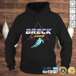 Hoodie Breck Colorado USA Ski Resort 1980s Retro Gift Top