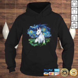 Hoodie Bull Terrier Starry Night Impressionist Dog Art by Aja Shirt