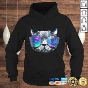 Hoodie Cat Space Glasses Shirt Astronaut Cat Meme Round Glasses Tee