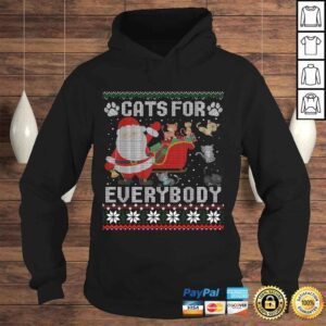 Hoodie Cats For Everybody Christmas Cute Cat Lover Ugly Sweater Tee Shirt