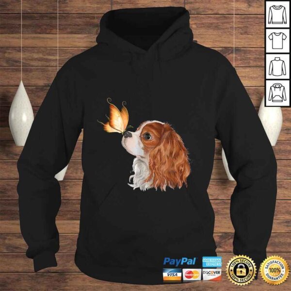 Cavalier King Charles Spaniel with Butterfly - Dog Lover Shirt - Image 4