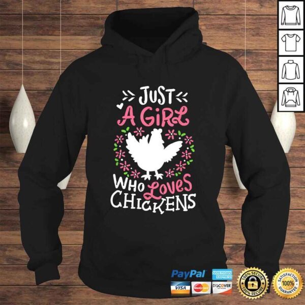 Chicken Dress Gift Cute Just a Girl Who Loves Tee Shirt - Image 4