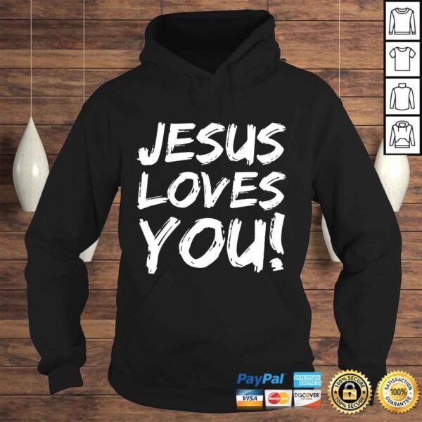 Christian Evangelism Gift for Men Jesus Loves You! TShirt - Image 4