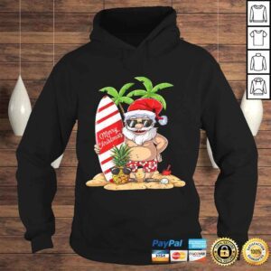 Hoodie Christmas in July Santa Hawaiian Surfing Gifts Summer Surf Shirt