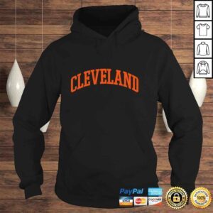 Hoodie Cleveland Ohio Vintage CLE Retro Brown Game Day Gift Pullover Hoodie