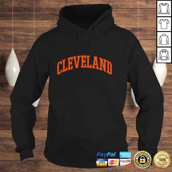 Cleveland Ohio Vintage CLE Retro Brown Game Day Gift Pullover Hoodie - Image 4