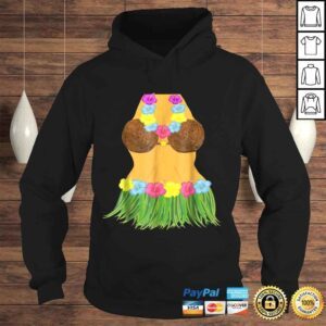 Hoodie Coconut Bra Grass Skirt Lei Flowers Summer Party TShirt