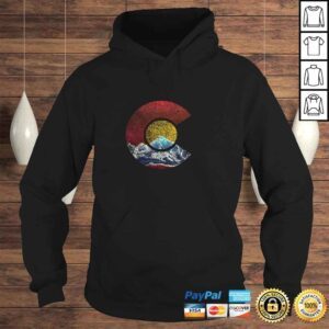 Hoodie Colorado Hoodie with Flag Inspired Mountain Scene