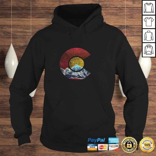 Colorado Hoodie with Flag Inspired Mountain Scene - Image 4