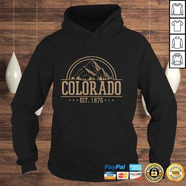 Colorado - Rocky Mountains Est. 1876 Hiking Outdoor Gift Pullover Hoodie - Image 4