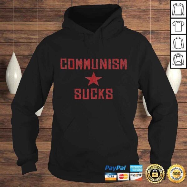 Communism Sucks - America First Anti Communist Socialism V-Neck T-Shirt - Image 4