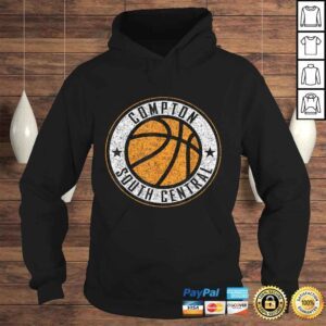 Hoodie Compton Basketball Court Circle Distressed PrinVNeck TShirt