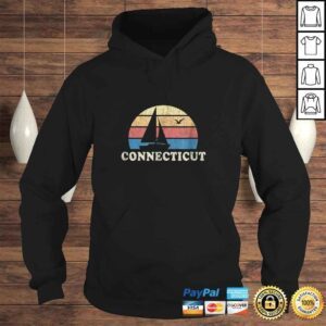 Hoodie ConnecticuShirt Vintage Sailboat 70s Throwback Sunset