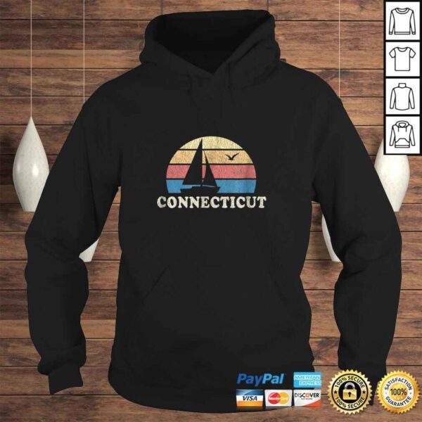 ConnecticuShirt Vintage Sailboat 70s Throwback Sunset - Image 4