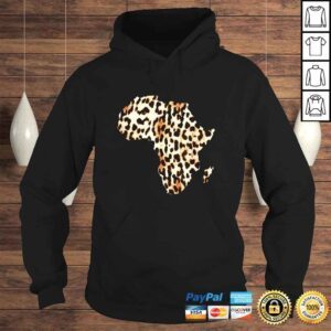 Hoodie Cool Cheetah Leopard Print Africa Map TShirt