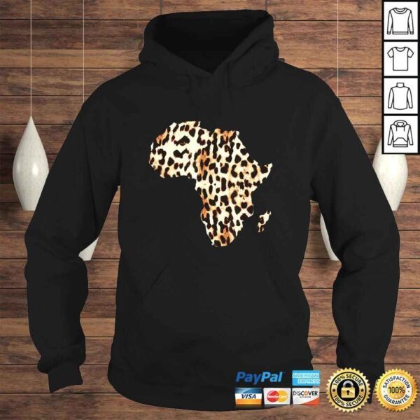 Cool Cheetah Leopard Print Africa Map TShirt - Image 4