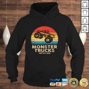 Hoodie Cool Vintage Monster Truck Are My Jam Retro SunseGift TShirt