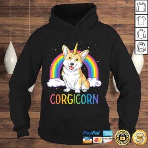 Hoodie Corgicorn Corgi Unicorn Shirt Girls Space Galaxy Rainbow TShirt