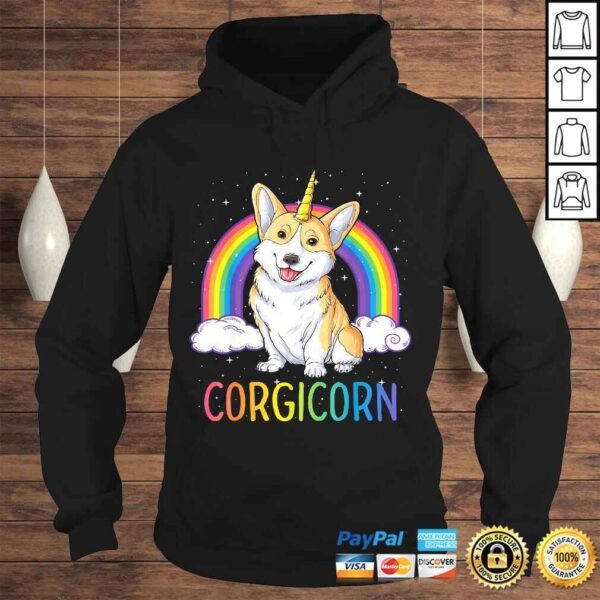 Corgicorn Corgi Unicorn Shirt Girls Space Galaxy Rainbow TShirt - Image 4