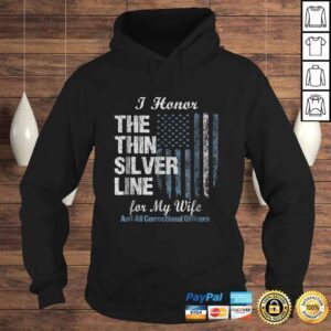 Hoodie Correctional Officer Wife Thin Silver Line Corrections