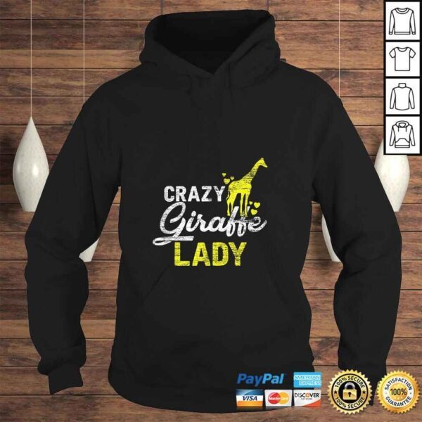 Crazy Giraffe Lady Vintage Zoo Keeper Girls Women Giraffe Shirt - Image 4