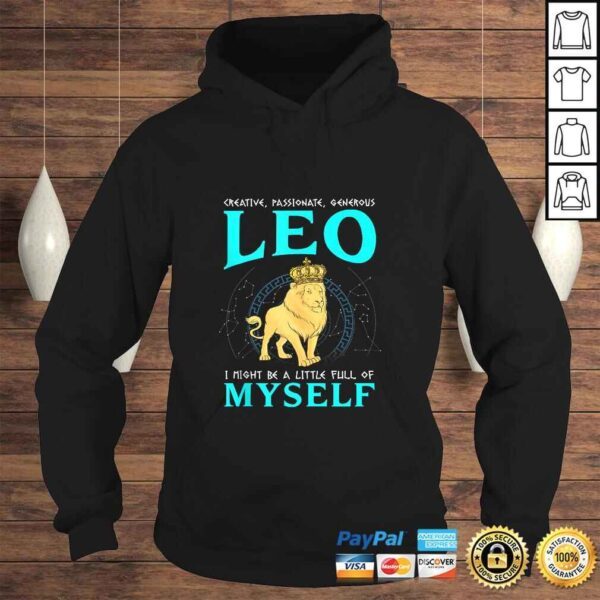 Creative Passionate Generous Leo Astrology Zodiac T-shirt - Image 4