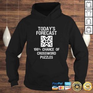 Hoodie Crossword Puzzle Shirt Gift Funny Todays Forecast