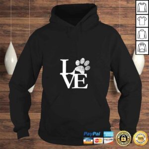 Hoodie Cute Dog Paw Print Love Shirt