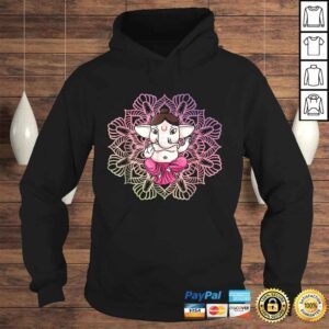 Hoodie Cute Ganesh Tee Ganesha in Lotus Meditation Mandala Shirt