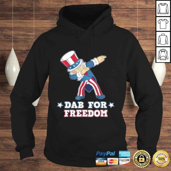 Dab For Freedom Shirt Dabbing Uncle Sam 4th of July Shirt - Image 4