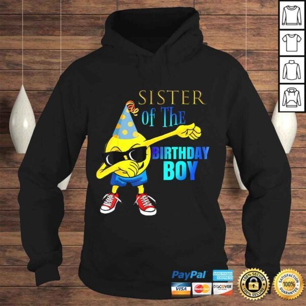 Dabbing Emoji SISTER of Birthday Boy Shirt Party Outfit Gift - Image 4