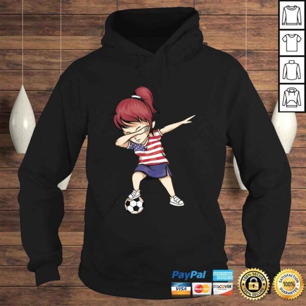 Dabbing Soccer Girl United States Jersey Shirt USA Football - Image 4