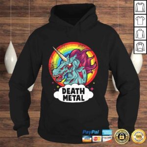 Hoodie Death Metal Unicorn Rainbow Rocker Emo Zombie Gift Top