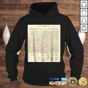 Hoodie Declaration Of Independence Signatures Shirt