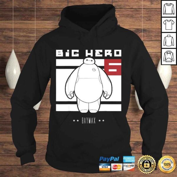 Disney Big Hero 6 Baymax All White Flag Poster Tee T-Shirt - Image 4