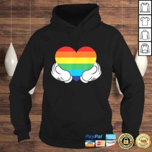 Hoodie Disney Mickey Mouse Rainbow Hands Tee Shirt