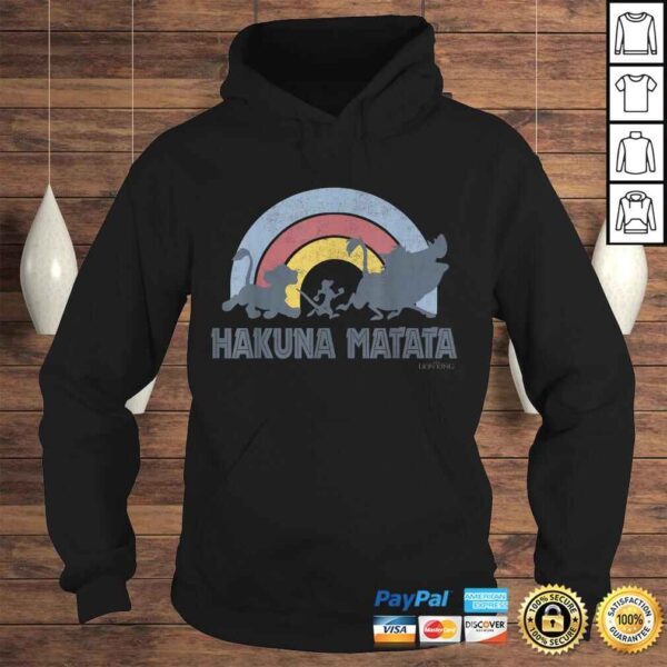 Disney The Lion King Hakuna Matata Distressed Rainbow Logo TShirt Gift - Image 4