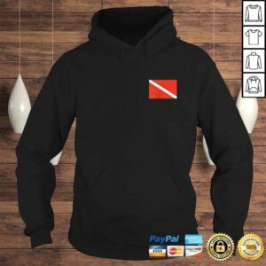 Hoodie Diver Down Dive Flag Shirt Scuba Diving Tee