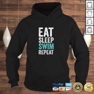 Hoodie Eat Sleep Swim Repeat Hoodie Funny Swimming Hoodies Pullover Hoodie