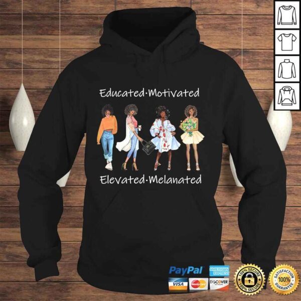 Educated Motivated Black Queen Melanin African American TShirt Gift - Image 4