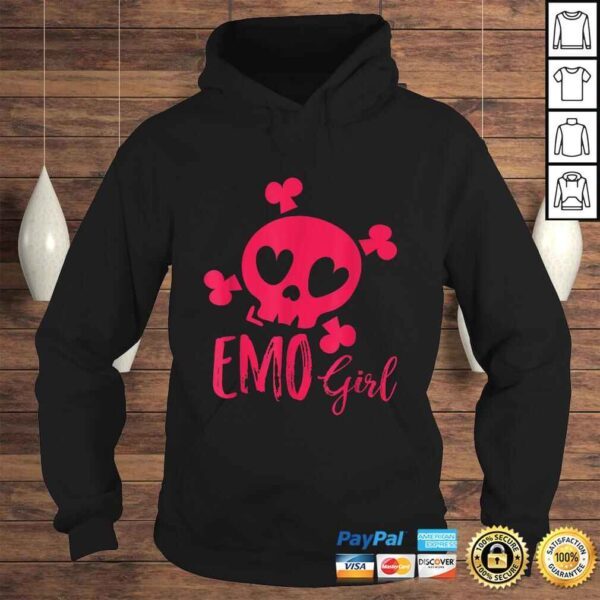 Emo Girl Pink Skull Emo Goth Music Teens Emotional Shirt - Image 4