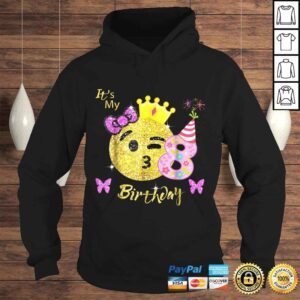 Hoodie Emoji Birthday Shirt For Girls OMG Its My 8th Birthday tee