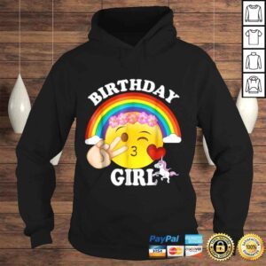 Hoodie Emoji Birthday Shirt For Girls Unicorn Rainbow Heart Kiss